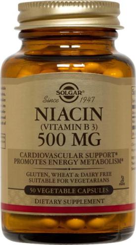 Niacin 500MG - 100 Vegetable Capsules