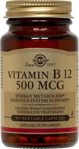 Vitamin B12 500mcg - 50 Veg Capsules