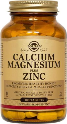 Calcium Magnesium Plus Zinc - 100 Tablets