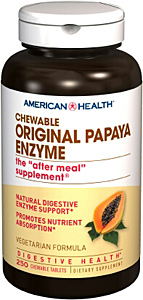 Chewable Papaya Enzyme - 250 Chewable Tablets